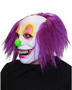 Spirit Halloween Purple Hair Clown Full Mask -Spooky Costume Store 01550540 d