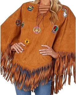 Spirit Halloween Adult Free Spirit Poncho Hippie Costume 7 Spirit Halloween Adult Free Spirit Poncho Hippie Costume -Spooky Costume Store 01550698 c