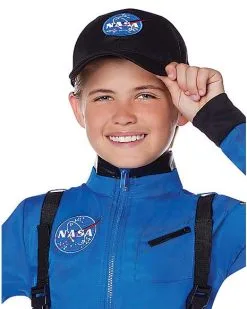 Spirit Halloween Kids Blue Astronaut Jumpsuit - NASA -Spooky Costume Store 01551589 c