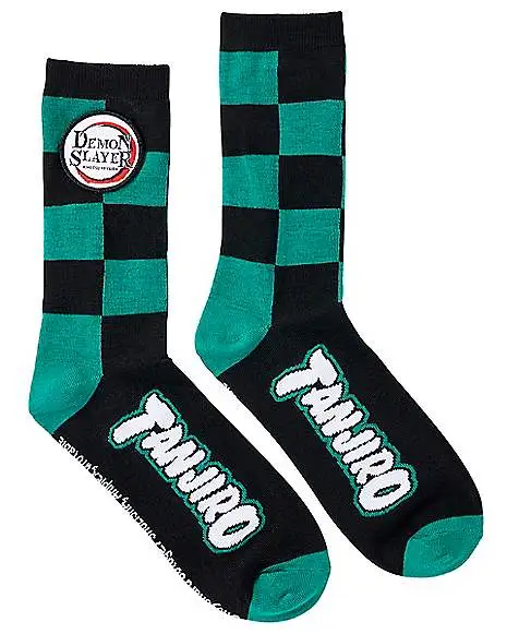 Spirit Halloween Tanjiro Kamado Crew Socks - Demon Slayer 3 Spirit Halloween Tanjiro Kamado Crew Socks - Demon Slayer
