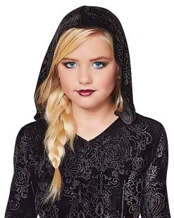 Spirit Halloween Kids Black Hooded Dress -Spooky Costume Store 01558378 c