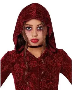 Spirit Halloween Kids Red Hooded Dress -Spooky Costume Store 01558410 c