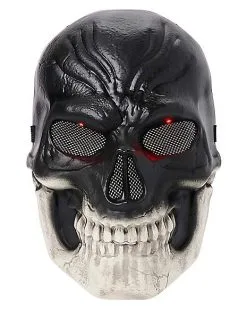 Spirit Halloween Light-Up Dark Skeleton Mask -Spooky Costume Store 01558808 c
