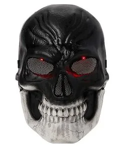 Spirit Halloween Light-Up Dark Skeleton Mask -Spooky Costume Store 01558808 f
