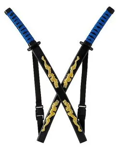 Spirit Halloween Kids Blue Ninja Swords With Harness