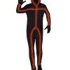 Spirit Halloween Adult Light-Up EL Wire Orange Stick Figure Costume -Spooky Costume Store 01571074 a