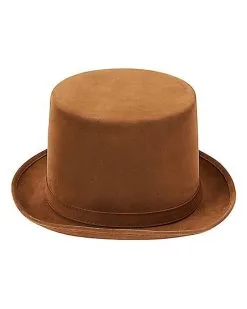 Spirit Halloween Brown Top Hat - Deluxe -Spooky Costume Store 01572973 e