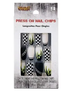 Spirit Halloween Punk Rock Press On Nails -Spooky Costume Store 01575158 c