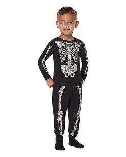 Spirit Halloween Toddler Skeleton Pajama Set -Spooky Costume Store 01578582 a
