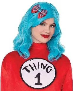 Spirit Halloween Long Thing 1 And Thing 2 Wig - Dr. Seuss