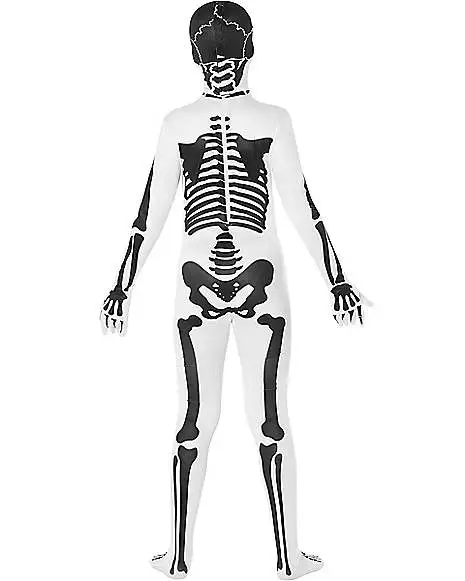 Spirit Halloween Black And White Skeleton Skin Suit Costume 5 Spirit Halloween Black And White Skeleton Skin Suit Costume - Image 3