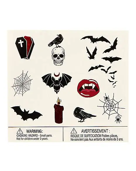 Spirit Halloween Vampire Temporary Tattoos 4 Spirit Halloween Vampire Temporary Tattoos - Image 2