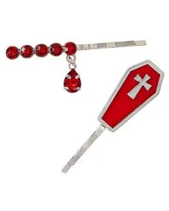 Spirit Halloween Vampire Teeth Hair Clips -Spooky Costume Store 01582220 d