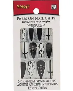 Spirit Halloween Unholy Press On Nails -Spooky Costume Store 01584465 b