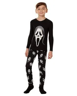 Spirit Halloween Kids Ghost Face Pajama Set