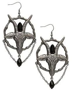 Spirit Halloween Baphomet Earrings