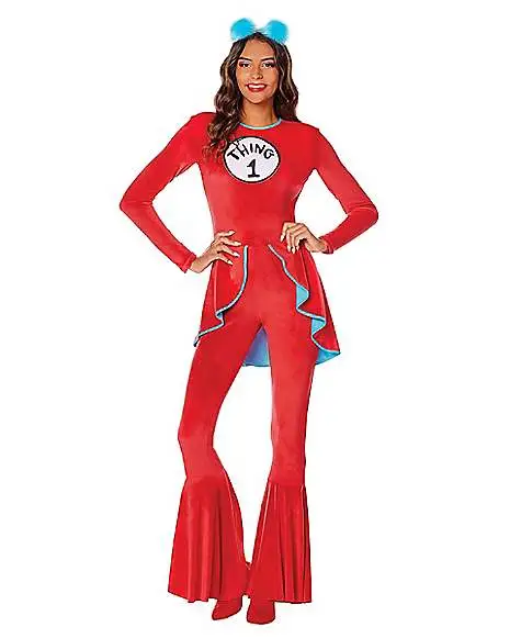 Spirit Halloween Adult Thing 1 And Thing 2 Bell Bottom Costume - Dr. Seuss 3 Spirit Halloween Adult Thing 1 And Thing 2 Bell Bottom Costume - Dr. Seuss
