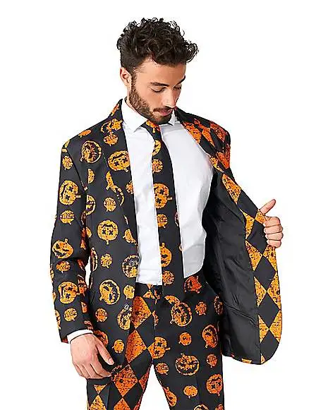 Spirit Halloween Adult Distressed Pumpkin Party Suit 5 Spirit Halloween Adult Distressed Pumpkin Party Suit - Image 4