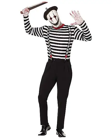 Spirit Halloween Adult Creepy Mime Costume 3 Spirit Halloween Adult Creepy Mime Costume
