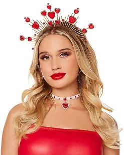 Spirit Halloween Cupid Hearts Choker Necklace