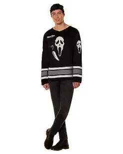 Spirit Halloween Adult Ghost Face Jersey -Spooky Costume Store 01591049 c