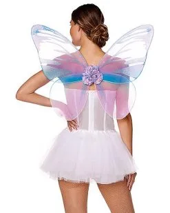 Spirit Halloween Blue And Pink Butterfly Wings