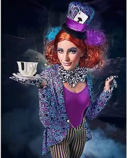 Spirit Halloween Adult Mad Hatter Jumpsuit Costume -Spooky Costume Store 01597400 d
