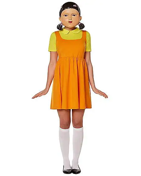 Spirit Halloween Adult Young-hee Doll Dress Costume - Squid Game 3 Spirit Halloween Adult Young-hee Doll Dress Costume - Squid Game
