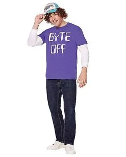 Spirit Halloween Adult Byte Off T Shirt - Stranger Things -Spooky Costume Store 01600097 c