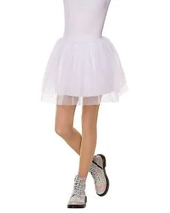Spirit Halloween Kids White Tulle Skirt
