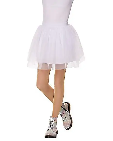 Spirit Halloween Kids White Tulle Skirt 3 Spirit Halloween Kids White Tulle Skirt