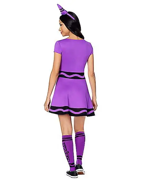 Spirit Halloween Adult Vivid Violet Crayon Dress Costume - Crayola 4 Spirit Halloween Adult Vivid Violet Crayon Dress Costume - Crayola - Image 2