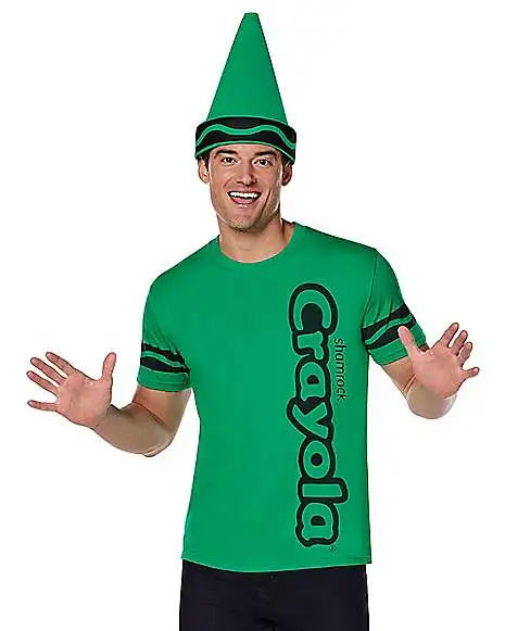 Spirit Halloween Shamrock Green Crayon Costume Kit - Crayola 3 Spirit Halloween Shamrock Green Crayon Costume Kit - Crayola