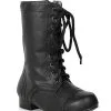 Spirit Halloween Kids Black Combat Boots -Spooky Costume Store 07153315 a