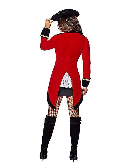 Spirit Halloween Adult Racy Red Coat Pirate Costume 4 Spirit Halloween Adult Racy Red Coat Pirate Costume - Image 2