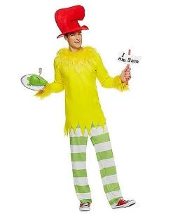 Spirit Halloween Adult Sam I Am Costume - Dr. Seuss -Spooky Costume Store 07403066 c