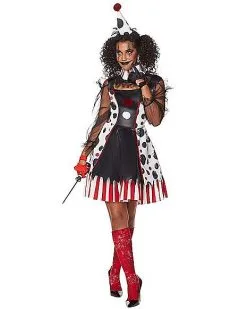 Spirit Halloween Adult Twisted Clown Costume -Spooky Costume Store 07467277 c