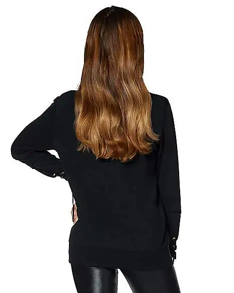 Spirit Halloween Thackery Binx Cat Sweatshirt - Hocus Pocus 4 Spirit Halloween Thackery Binx Cat Sweatshirt - Hocus Pocus - Image 2