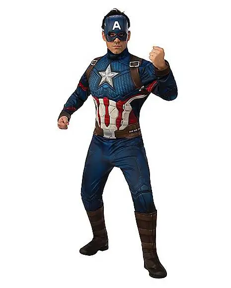 Spirit Halloween Adult Captain America Deluxe Costume - Avengers: Endgame 3 Spirit Halloween Adult Captain America Deluxe Costume - Avengers: Endgame