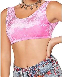 Spirit Halloween Velour Harley Quinn Crop Top - Birds Of Prey -Spooky Costume Store 07563075 c