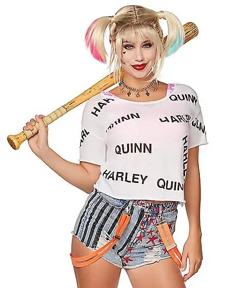 Spirit Halloween Distressed Harley Quinn T Shirt - Birds Of Prey 3 Spirit Halloween Distressed Harley Quinn T Shirt - Birds Of Prey