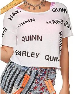 Spirit Halloween Distressed Harley Quinn T Shirt - Birds Of Prey 7 Spirit Halloween Distressed Harley Quinn T Shirt - Birds Of Prey -Spooky Costume Store 07563232 c