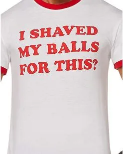 Spirit Halloween I Shaved My Balls For This Harley Quinn T Shirt - Birds Of Prey -Spooky Costume Store 07563273 b