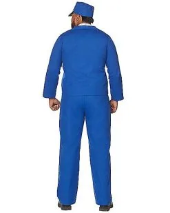 Spirit Halloween Adult Train Conductor Plus Size Costume -Spooky Costume Store 07574213 b