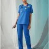 Spirit Halloween Adult Blue Medical Scrubs Costume -Spooky Costume Store 07574312 a