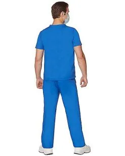 Spirit Halloween Adult Blue Medical Scrubs Costume 9 Spirit Halloween Adult Blue Medical Scrubs Costume -Spooky Costume Store 07574312 d