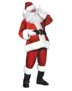 Spirit Halloween Adult Velour Plus Size Santa Suit Deluxe