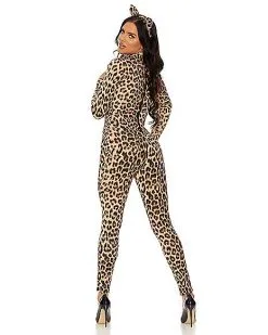 Spirit Halloween Sexy Cat Jumpsuit And Headband -Spooky Costume Store 07649213 c