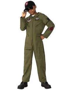 Spirit Halloween Kids Top Gun Maverick Jumpsuit Costume